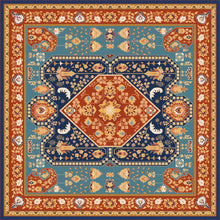 Load image into Gallery viewer, Orange vinyl mat inspired by authenticate Persian rug - sample
