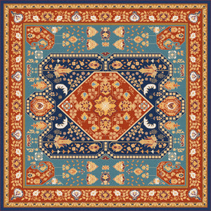 Orange vinyl mat inspired by authenticate Persian rug - sample
