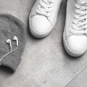 shoes on cement texture designed vinyl mat