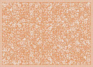 Orange pattern 13''x18'' placemat to help protect your dining table
