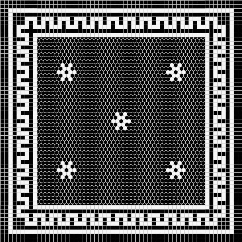Modern Black & white Vinyl mat