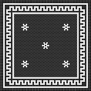 Modern Black & white Vinyl mat