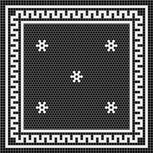 Modern Black & white Vinyl mat