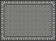 black and white placemat and table runner