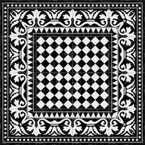 black and white classic design table runner