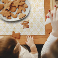 Cookies served on star themes placemat