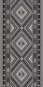 Grey vinyl mat Inspired by authenticate ethnic rugs - area rug