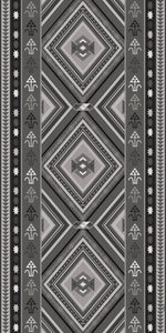 Grey vinyl mat Inspired by authenticate ethnic rugs - area rug