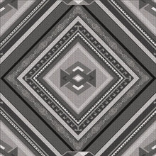 Load image into Gallery viewer, Grey vinyl mat Inspired by authenticate ethnic rugs - small sample
