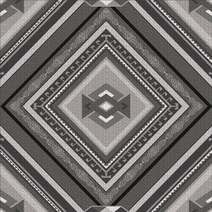 Grey vinyl mat Inspired by authenticate ethnic rugs - small sample