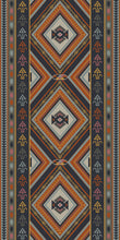 Load image into Gallery viewer, Orange vinyl mat Inspired by authenticate ethnic rugs - area rug 3&#39;x5&#39;
