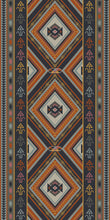 Load image into Gallery viewer, Orange vinyl mat Inspired by authenticate ethnic rugs - area rug 3&#39;x5&#39;
