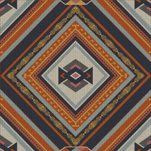 Load image into Gallery viewer, Orange vinyl mat Inspired by authenticate ethnic rugs - small sample
