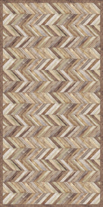 Nature hardwood floor durable and non washable  vinyl mat design - area rug