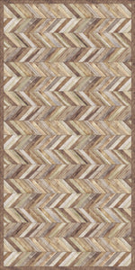 Nature hardwood floor durable and non washable  vinyl mat design - area rug