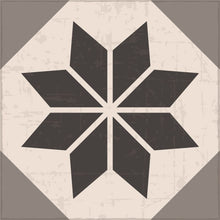Load image into Gallery viewer, Grey vinyl mat inspired by Spanish floor tiles - sample
