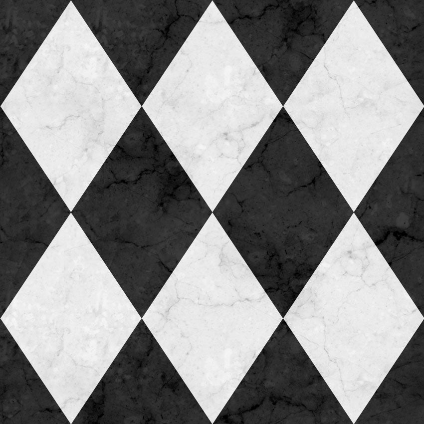 black and white marble vinyl mat