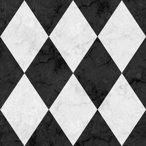 black and white marble vinyl mat