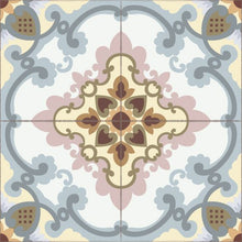 Load image into Gallery viewer, Grey and light yellow pvc mat design inspired by floor tiles - sample tile
