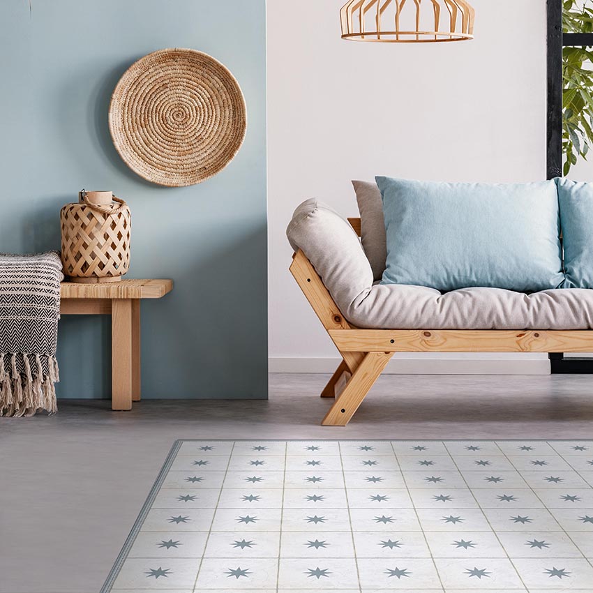 Vinyl Rug Mat Pet Friendly Washable Rug