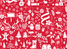Load image into Gallery viewer, Red stylish Christmas placemat
