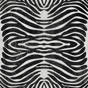 zebra fur design easy to clean vinyl mat