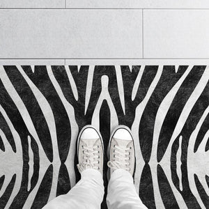 zebra design trendy vinyl mat